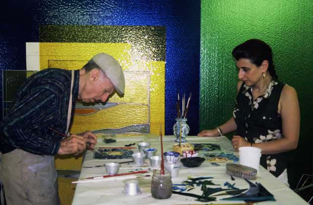 Ernesto Treccani e Lilia, 1991